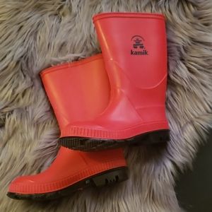 Kids rain boots red/botas rojas de lluvia por niño